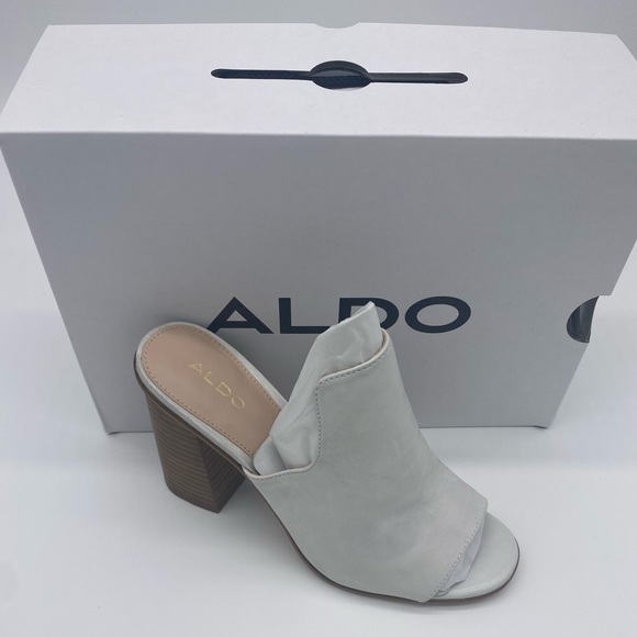 Aldo Legossa Leather Block Heel Mules - Picture 3 of 11